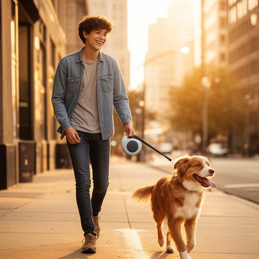 Walking normally with the Save Me leash